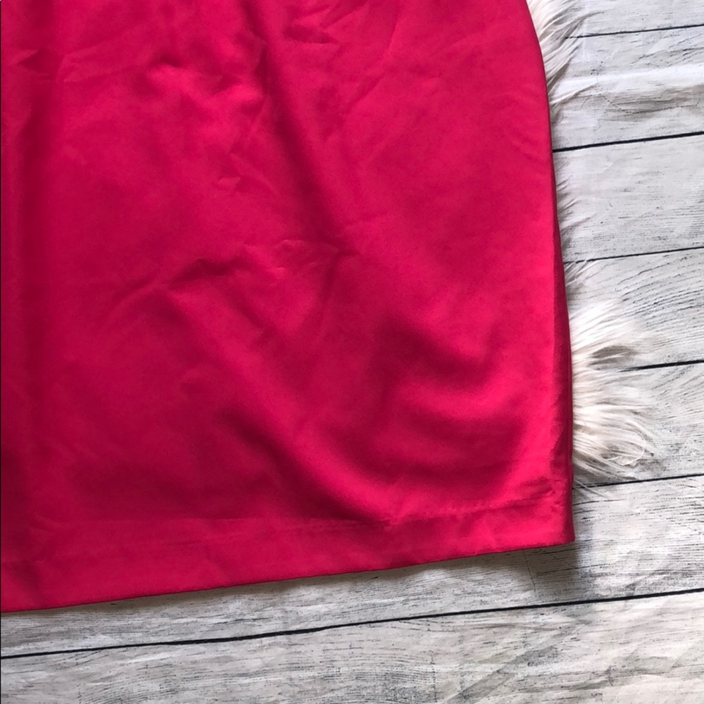 NWT Eloquii Cross Front Hot Pink Shift Dress - Picture 8 of 11